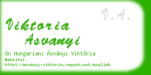 viktoria asvanyi business card